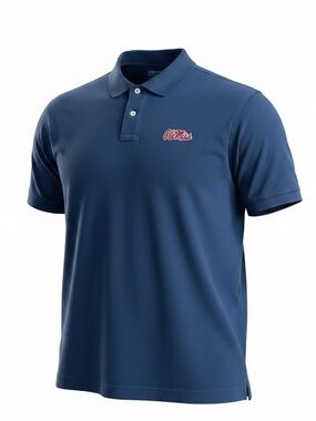 Vineyard Vines Men’s XXL Navy Ole Miss Polo Shirt 100% Cotton Whale Logo